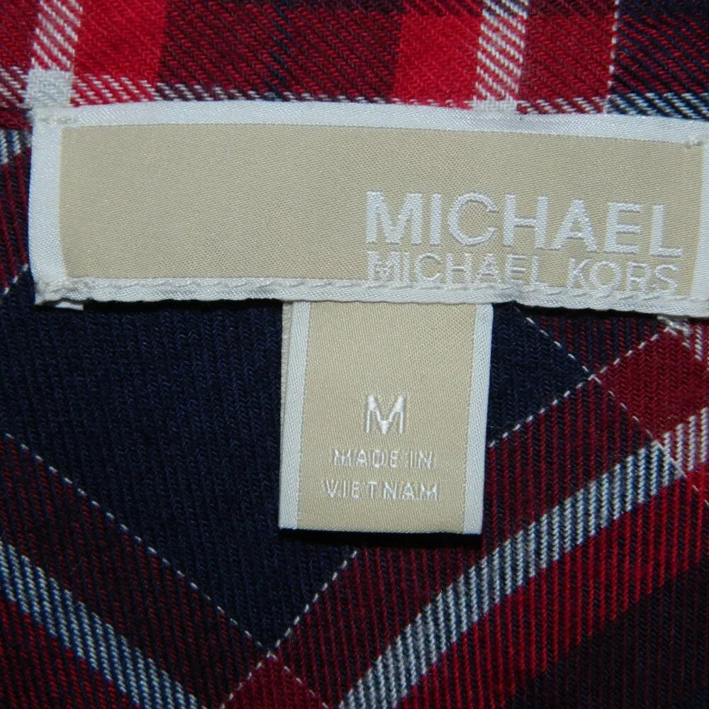 Michael Kors Flannel Dress Size M  (S-8) - Picture 2 of 4